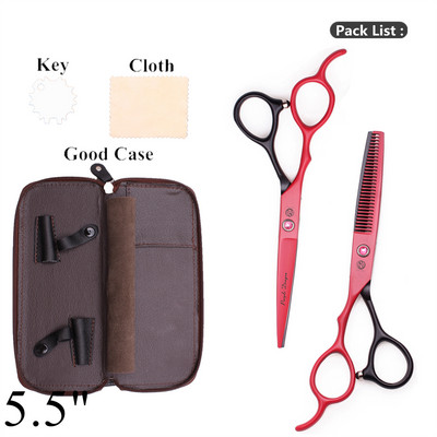 Škare za lijevu kosu Purple Dragon 5.5`` 6" Set škara za šišanje od nehrđajućeg čelika Škare za stanjivanje kose Frizerske škare Z8001