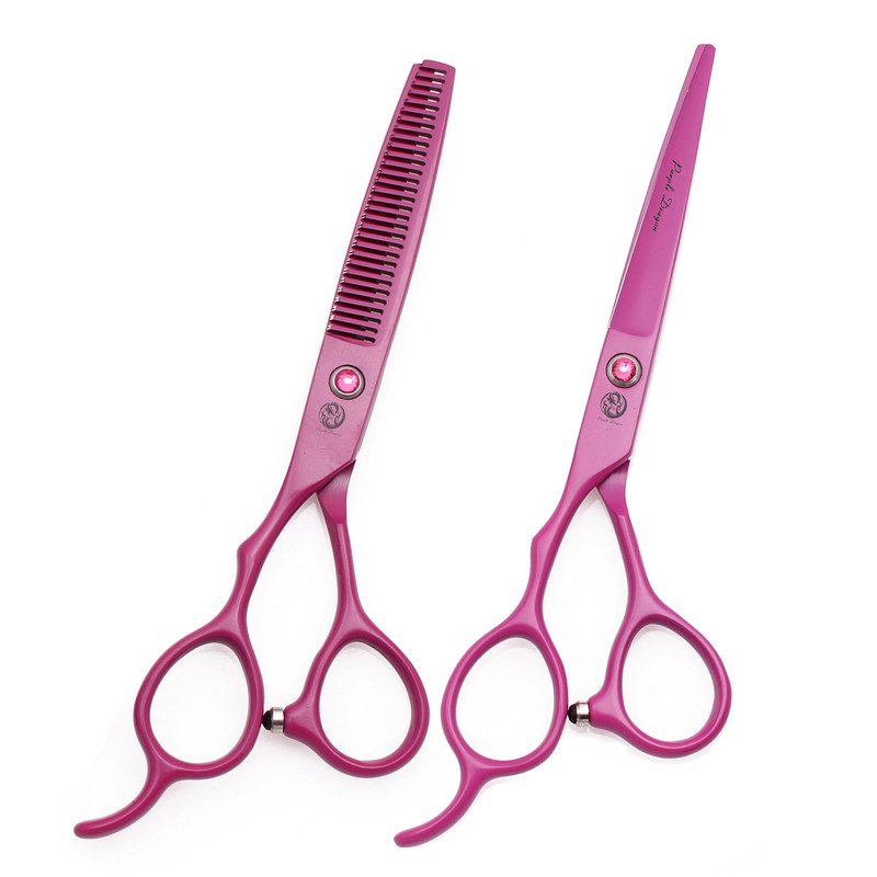 Škare za lijevu kosu Purple Dragon 5.5`` 6" Set škara za šišanje od nehrđajućeg čelika Škare za stanjivanje kose Frizerske škare Z8001