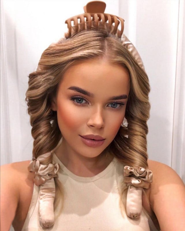 dodaci za kosu uvijač kovrče bez zagrijavanja kovrčavi proizvodi za ljepotu 3-dijelni set Baršunasto glačalo za kovrče flexi šipke čarobni frizerski alati