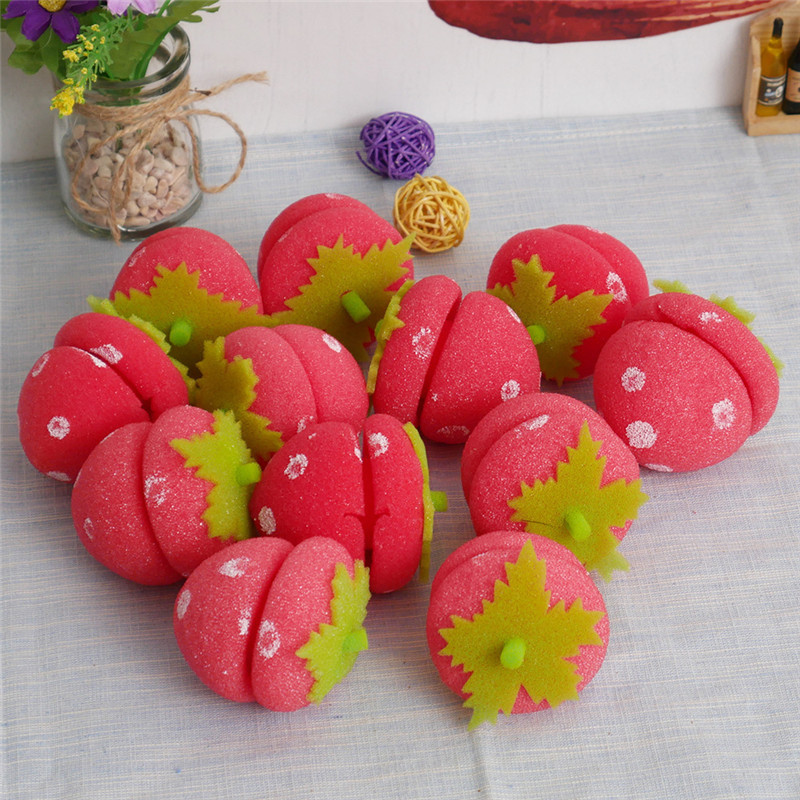 12 kom Ženski uvijači za kosu Uvijači Kuglice od jagoda Meka spužva za oblikovanje kose Divan DIY alat