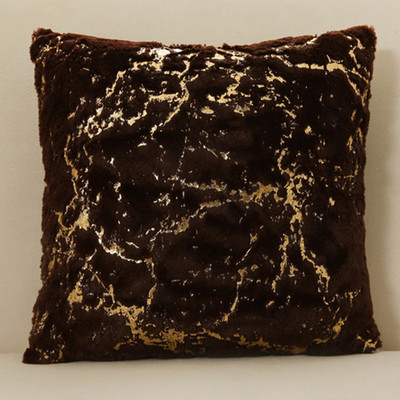 Zlatna plišana krznena bijela jastučnica 43x43 Ukrasna jastučna navlaka za kauč Jastučnica za uređenje doma Siva krznena jastučnica