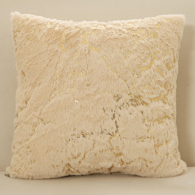 Zlatna plišana krznena bijela jastučnica 43x43 Ukrasna jastučna navlaka za kauč Jastučnica za uređenje doma Siva krznena jastučnica