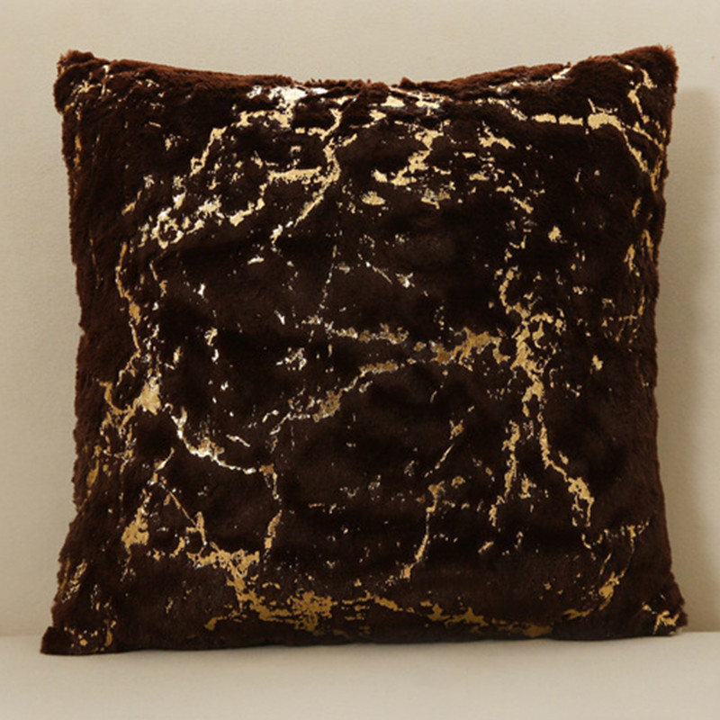 Zlatna plišana krznena bijela jastučnica 43x43 Ukrasna jastučna navlaka za kauč Jastučnica za uređenje doma Siva krznena jastučnica