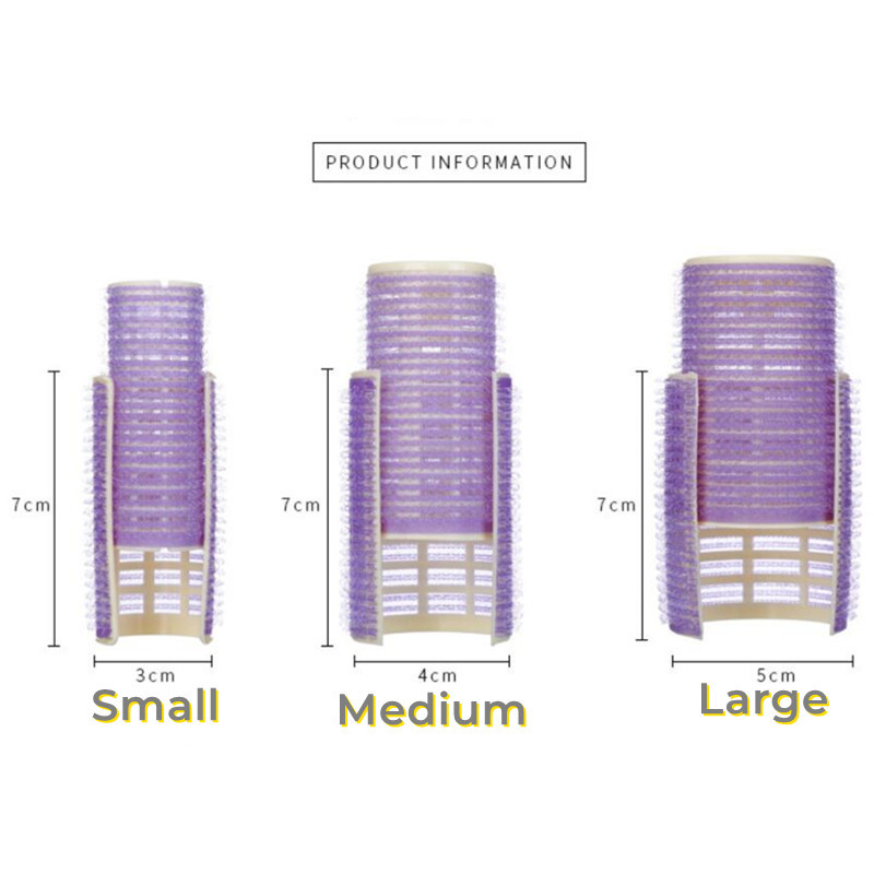 1/3 kom/lot 3 veličine Frizerski kućni DIY Magic veliki samoljepljivi valjci za kosu Valjak za oblikovanje Uvijač za uljepšavanje