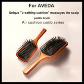For Aveda Masszázsfésű Gasbag Antisztatikus Hajpárna Fa Hajkefe Nedves Göndör Detangle Hajkefe Fodrászat Formázás