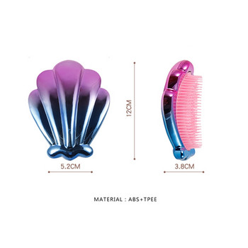 Comb Beauty Glitter Shell Hair Brush For Styling Tool Anti-static Hair Detangler Brush Professional Woman Barber Accessories