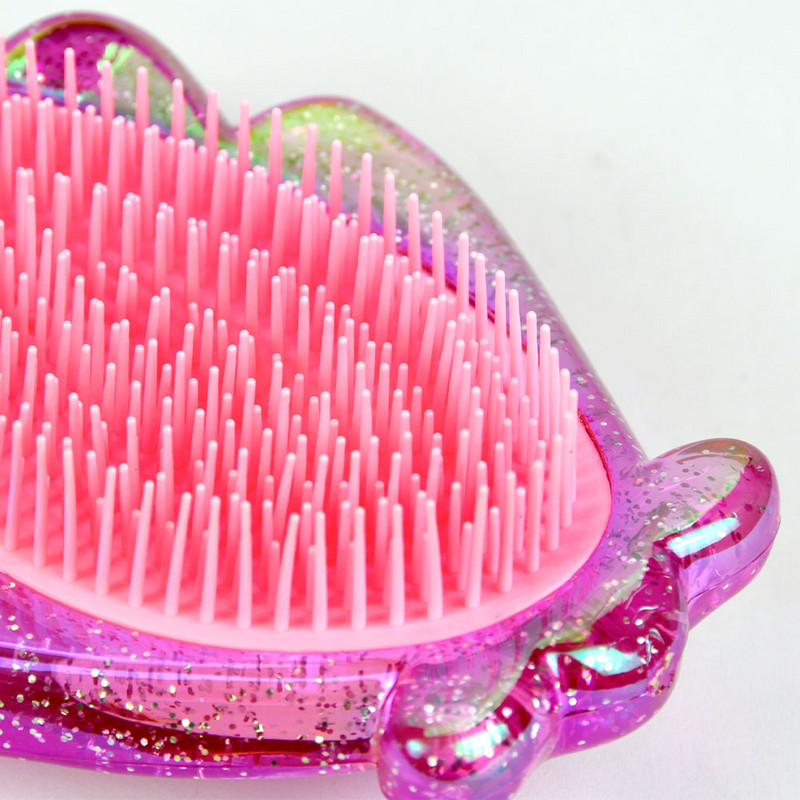 Fésűs Beauty Glitter Shell hajkefe formázó eszközhöz Antisztatikus hajfejtő kefe Professzionális női fodrász kiegészítők