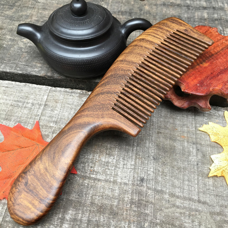 Češalj od sandalovine od sandalovine Unisex lagani češljevi s finim zupcima i ručkom za opremu za kampiranje na putovanju