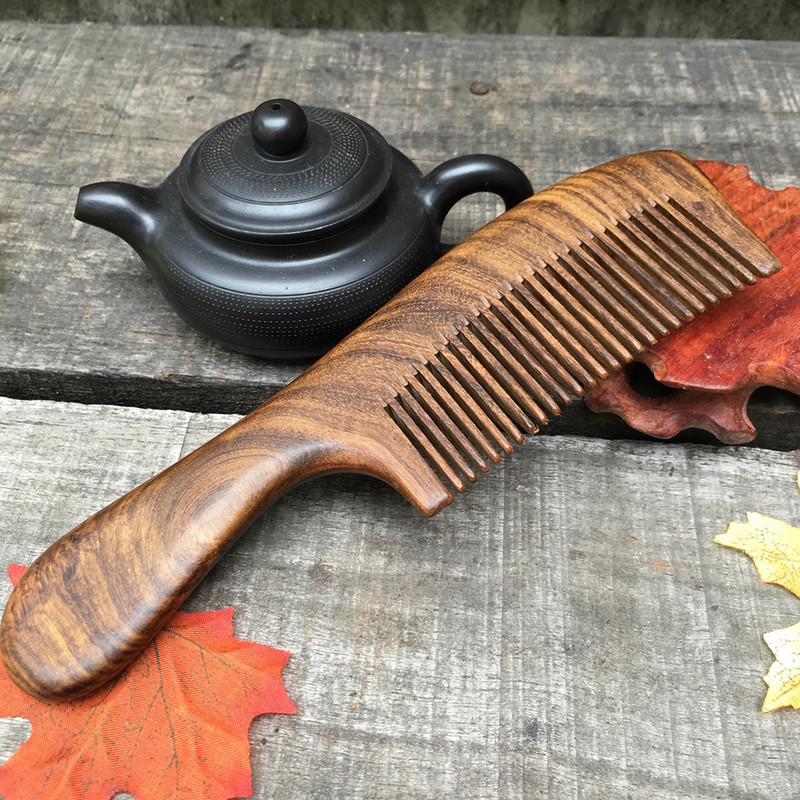 Češalj od sandalovine od sandalovine Unisex lagani češljevi s finim zupcima i ručkom za opremu za kampiranje na putovanju