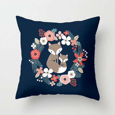 Crtani lisica Životinja Auto Jastučnica Poliesterske navlake za jastuke za dnevnu sobu Bacita jastučnica 45*45 Ukrasna jastučnica za kauč