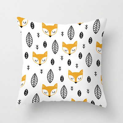 Crtani lisica Životinja Auto Jastučnica Poliesterske navlake za jastuke za dnevnu sobu Bacita jastučnica 45*45 Ukrasna jastučnica za kauč