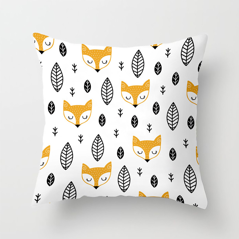 Crtani lisica Životinja Auto Jastučnica Poliesterske navlake za jastuke za dnevnu sobu Bacita jastučnica 45*45 Ukrasna jastučnica za kauč