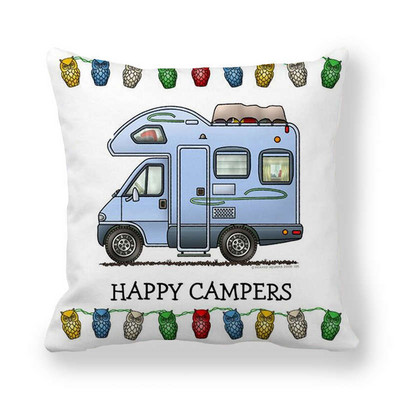 Happy Camper párnahuzat Bagoly Camper dobás párnahuzat huzat dekoratív párnahuzatok 45*45cm autós párnahuzat hoofdkussen almohada