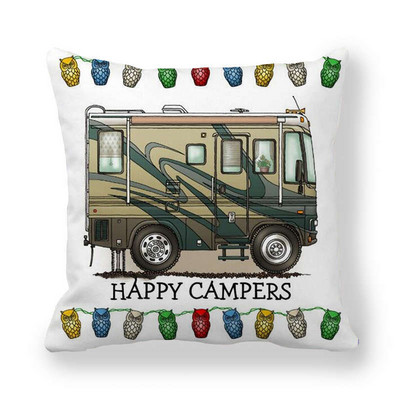 Happy Camper párnahuzat Bagoly Camper dobás párnahuzat huzat dekoratív párnahuzatok 45*45cm autós párnahuzat hoofdkussen almohada