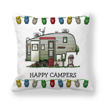 Happy Camper párnahuzat Bagoly Camper dobás párnahuzat huzat dekoratív párnahuzatok 45*45cm autós párnahuzat hoofdkussen almohada
