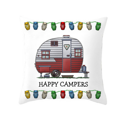 Happy Camper párnahuzat Bagoly Camper dobás párnahuzat huzat dekoratív párnahuzatok 45*45cm autós párnahuzat hoofdkussen almohada