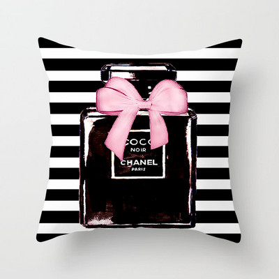 Uued käsitsi maalitud lilled parfüümipudelid padjakate polüester puuvill 45x45cm padjapüür Kodu dekoratiivsed padjakatted