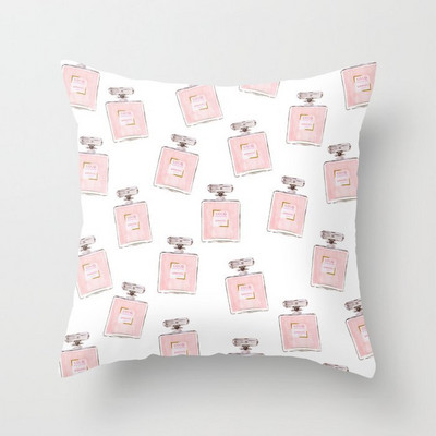 Uued käsitsi maalitud lilled parfüümipudelid padjakate polüester puuvill 45x45cm padjapüür Kodu dekoratiivsed padjakatted