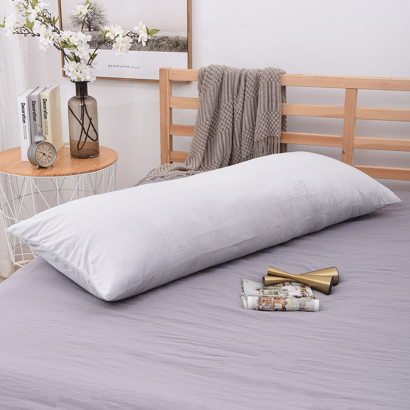 Σούπερ μαλακό βελούδινο κάλυμμα μαξιλαριού σώματος Nordic μονόχρωμη μαξιλαροθήκη Μαξιλαροθήκη μεγάλου μεγέθους με φερμουάρ για καναπέ κρεβατιού Διακόσμηση σπιτιού