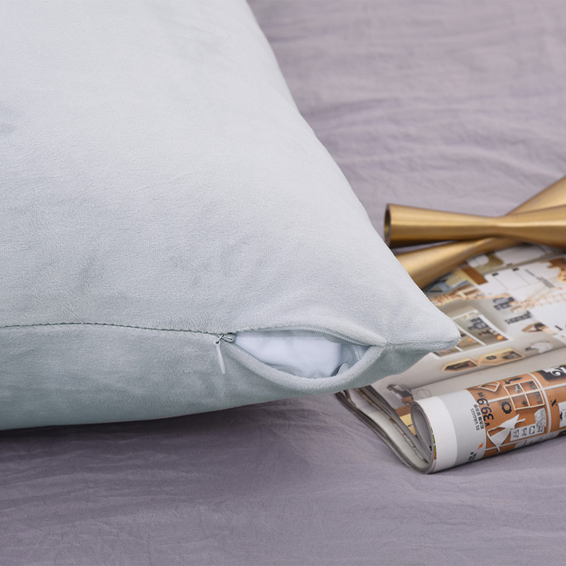 Σούπερ μαλακό βελούδινο κάλυμμα μαξιλαριού σώματος Nordic μονόχρωμη μαξιλαροθήκη Μαξιλαροθήκη μεγάλου μεγέθους με φερμουάρ για καναπέ κρεβατιού Διακόσμηση σπιτιού