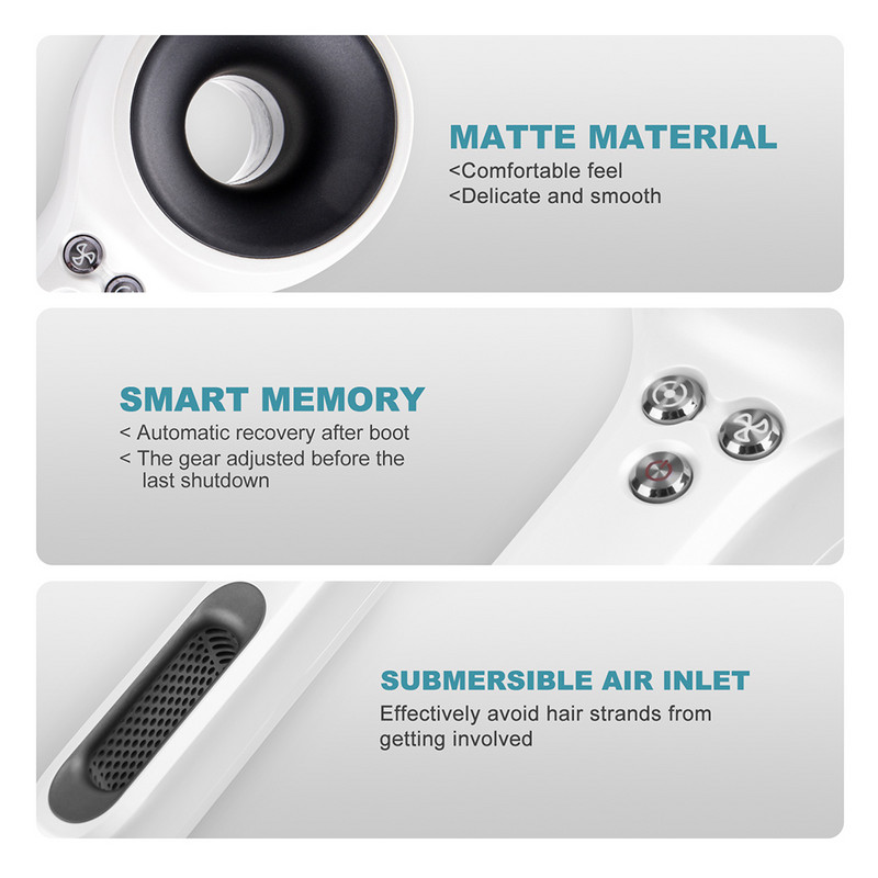 Profesionāls matu žāvētājs Negative Lonic Spēcīgs vējš Karsts Auksts Ātri žūstošs Pārnēsājams Mājsaimniecības No Leaf Barber Fēna veidošanas rīks