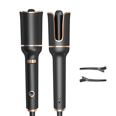 Automātisks keramikas matu ruļļotājs Automātiski rotējošs matu lokotājs gludekļa zizlis Air Spin LED digitālais mini pārnēsājamais matu ruļļa veidošanas rīks