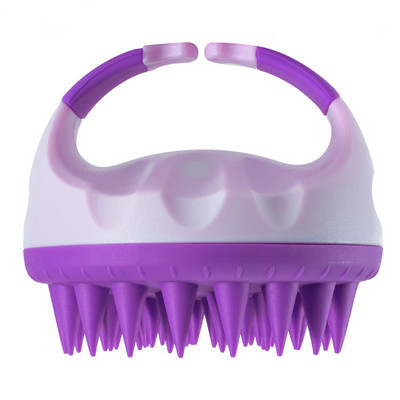 Perie portabilă de șampon din silicon Perie de mână rotundă moale pentru masaj al scalpului Perie de masaj pentru baie Perie de păr pentru duș Pieptene de îngrijire a părului