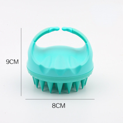 Perie portabilă de șampon din silicon Perie de mână rotundă moale pentru masaj al scalpului Perie de masaj pentru baie Perie de păr pentru duș Pieptene de îngrijire a părului