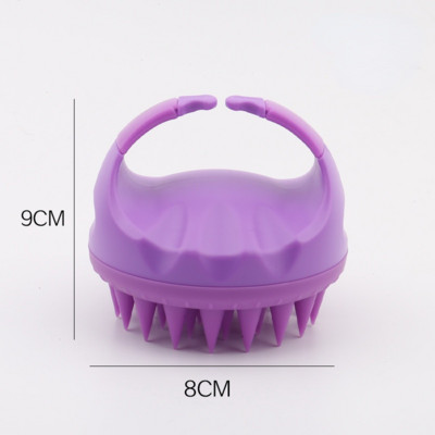 Perie portabilă de șampon din silicon Perie de mână rotundă moale pentru masaj al scalpului Perie de masaj pentru baie Perie de păr pentru duș Pieptene de îngrijire a părului