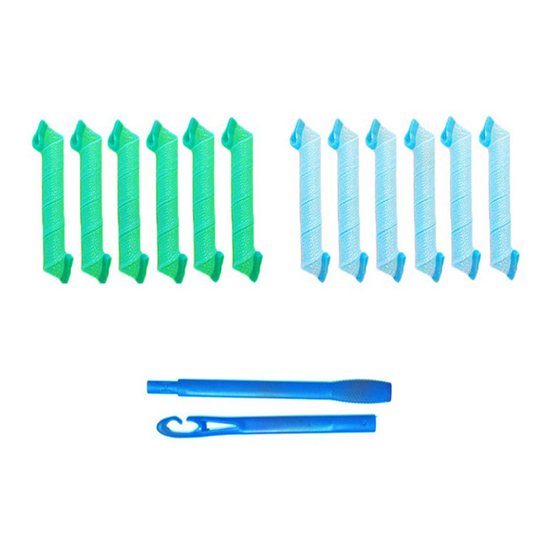 30 cm 10 kom. Spiralni uvijači za kosu bez zagrijavanja Čarobne cijevi za uvijanje kose Lazy Rollers Beauty Loop Za meko oblikovanje valova