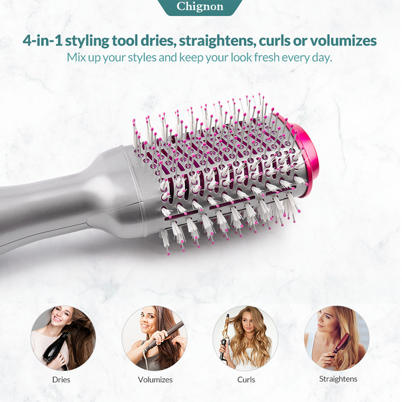 Βούρτσα για στεγνωτήρα μαλλιών με χτένα με ζεστό αέρα, πιστολάκι μαλλιών, πιστολάκι μαλλιών One Step, αναβαθμισμένο φυσητήρα βούρτσα για στεγνωτήρα μαλλιών
