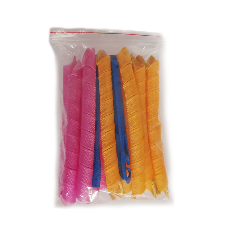 45cm30Pcs Σπιράλ μπουκλάκια για γυναίκες Μαγικές μπούκλες με ρολό χωρίς θερμότητα Flexi Rods Lazy πλαστικά αξεσουάρ για σγουρά μαλλιά