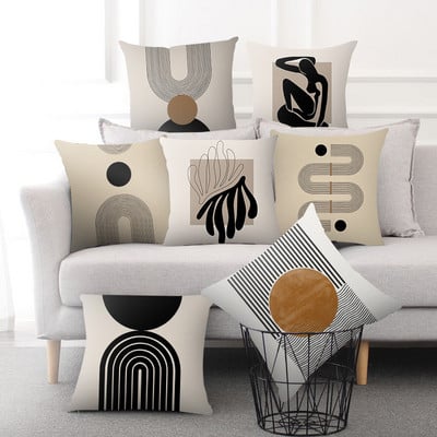 45*45cm Abstract Pattern Creative Cushion Cover Decor Κάλυμμα μαξιλαριού σπιτιού για διακόσμηση καναπέ Μαξιλαροθήκη από πολυεστέρα