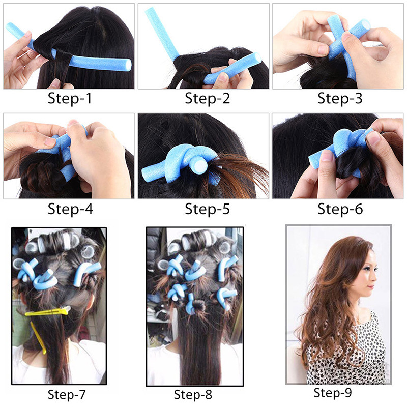 10 kom/set Mekani valjak od pjene Bendy Twist štapići za uvijače Diy Hair Design Maker Alati za valjke za uvojke Foam Roller Curles Alati za kosu