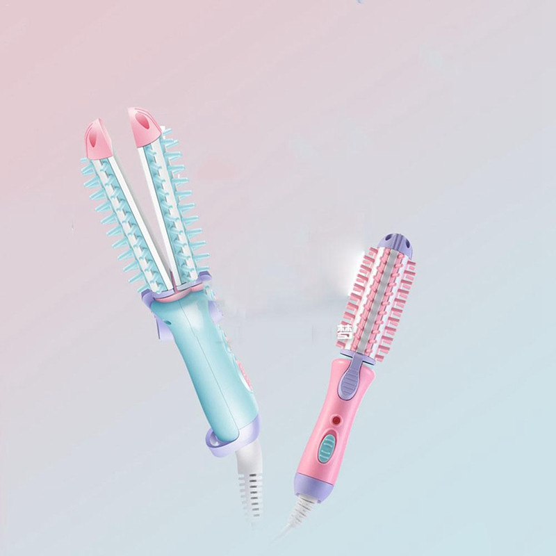 Ηλεκτρικό χτύπημα για μπούκλες Σίδερα για μπούκλες Στεγνωτήρες Ταξιδιωτικό ισιωτικό μαλλιών Κεραμικό ιονικό ψαλίδι για μπούκλες ζεστή βούρτσα