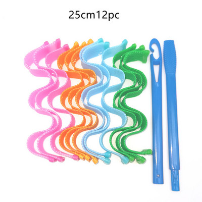 12 τμχ Magic Hair Curlers Rollers Wave Curls Kit Styling, Heatless Hair Curler for Women's Girl, No Heat Curlers for Long Hair