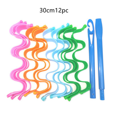 12 τμχ Magic Hair Curlers Rollers Wave Curls Kit Styling, Heatless Hair Curler for Women's Girl, No Heat Curlers for Long Hair