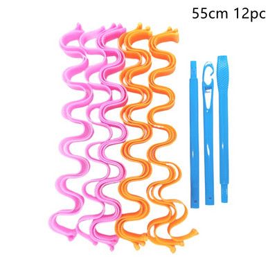 12 τμχ Magic Hair Curlers Rollers Wave Curls Kit Styling, Heatless Hair Curler for Women's Girl, No Heat Curlers for Long Hair