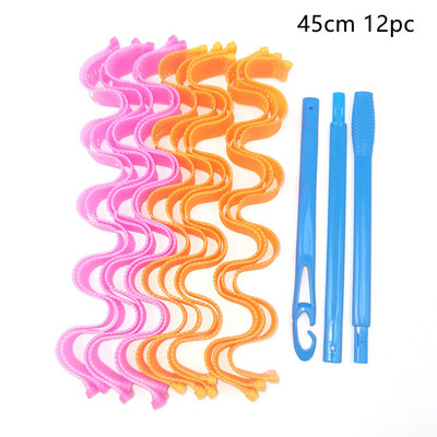 12 τμχ Magic Hair Curlers Rollers Wave Curls Kit Styling, Heatless Hair Curler for Women's Girl, No Heat Curlers for Long Hair