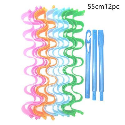 12 τμχ Magic Hair Curlers Rollers Wave Curls Kit Styling, Heatless Hair Curler for Women's Girl, No Heat Curlers for Long Hair