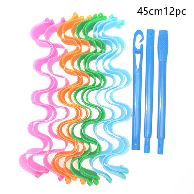 12 τμχ Magic Hair Curlers Rollers Wave Curls Kit Styling, Heatless Hair Curler for Women's Girl, No Heat Curlers for Long Hair