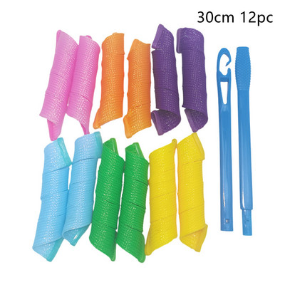 12 τμχ Magic Hair Curlers Rollers Wave Curls Kit Styling, Heatless Hair Curler for Women's Girl, No Heat Curlers for Long Hair