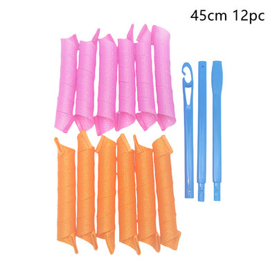 12 τμχ Magic Hair Curlers Rollers Wave Curls Kit Styling, Heatless Hair Curler for Women's Girl, No Heat Curlers for Long Hair
