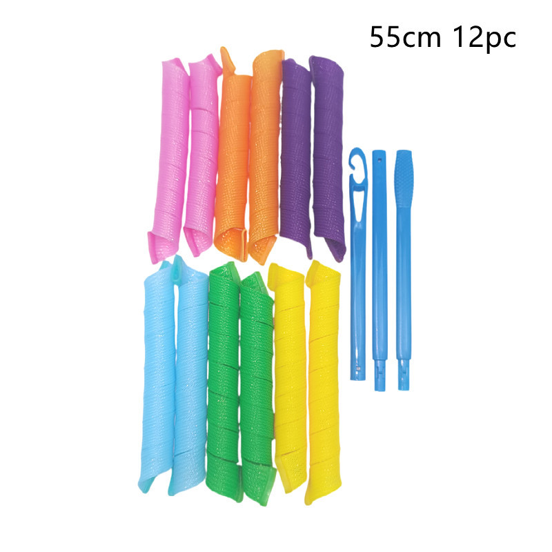 12 τμχ Magic Hair Curlers Rollers Wave Curls Kit Styling, Heatless Hair Curler for Women's Girl, No Heat Curlers for Long Hair