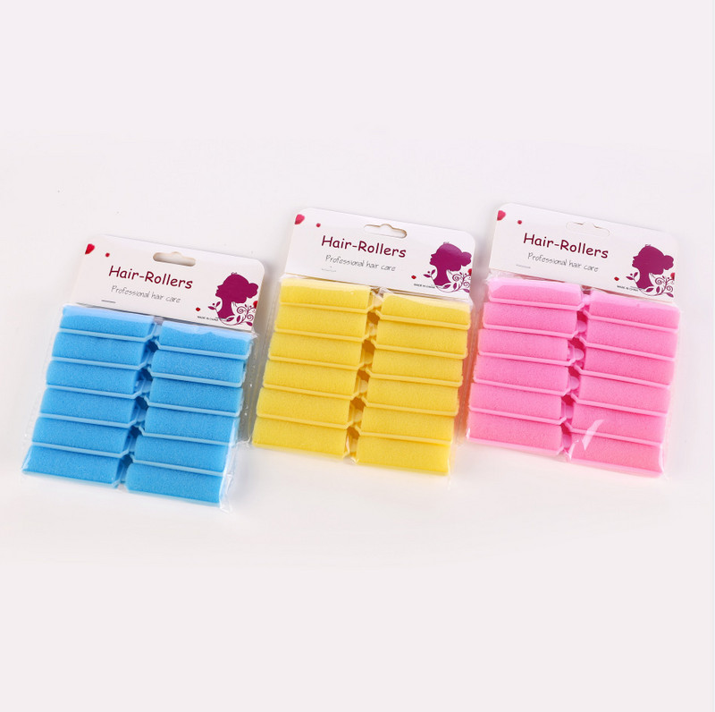 12 buc/set 3 culori pernă de spumă din burete moale role de păr ondulator magic pentru femei bucle fără căldură care nu rănesc instrumente de coafare pentru păr DIY acasă