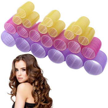 10 τμχ Κομμωτήριο Heatless Hair Curler Hair Rollers Self Grip Hook Κολλητικά εργαλεία styling μαλλιών Κτυπήματα σγουρά μαλλιά Εργαλείο κομμωτηρίου