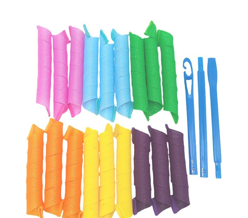 Prijenosni uvijač za kosu 50 cm DIY Valjci za kosu Spiralne okrugle kovrče Wave Former Bez topline Uvijač za kosu za žene i djevojčice