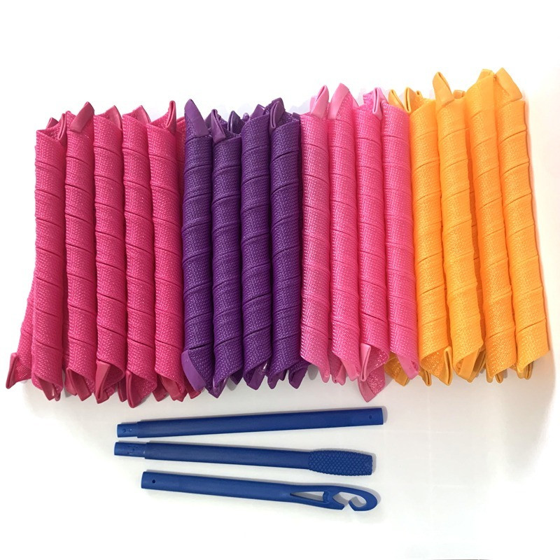 Prijenosni uvijač za kosu 50 cm DIY Valjci za kosu Spiralne okrugle kovrče Wave Former Bez topline Uvijač za kosu za žene i djevojčice