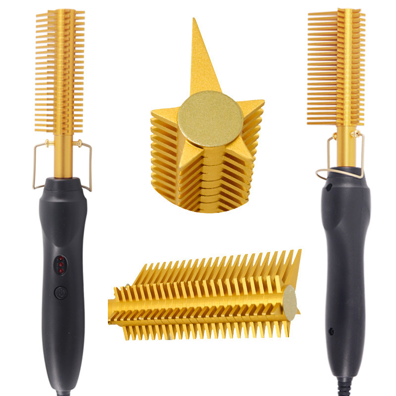 Pegla za kosu Četka za ravnanje Vrući češalj za grijanje Uređaj za ravnu kosu Nabor za kosu Uvijač za kosu Češalj