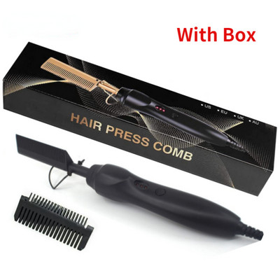 2 vienā Karstās ķemmes matu taisnotājs Plakanie gludekļi Taisnošanas birste Apsildāma ķemme mati Taisni ieveidotājs Matu lokotājs peigne chauffant